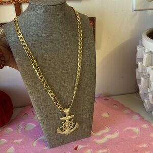 Cadena14 k gold plated de hombre cubana